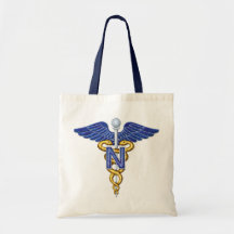 Nursing Caduceus Canvas Bags