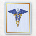 Nursing Caduceus mousepads