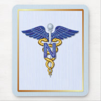 Nursing Caduceus mousepads