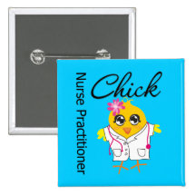 Nursing Career Chick Nurse Practitioner Pin