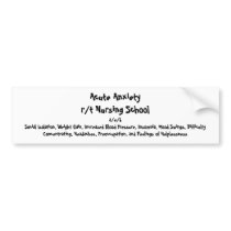 Nursing Diagnosis Bumper Sticker bumper stickers