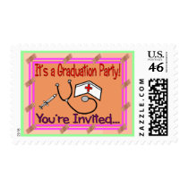 Nursing Graduation Party Invitations postage by gailg1957 Nursing Graduation Party Invitations postage