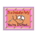 Nursing Graduation Party Invitations Postcard