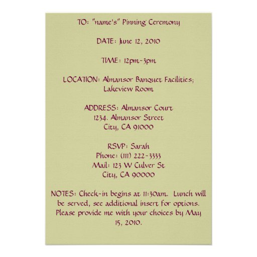 Nursing Invitation