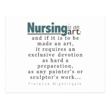 Nursing is an Art Graduation Announcement PostCard