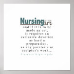 Nursing is an Art Small Poster posters
