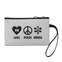 Nursing Love Peace RN Nurses Coin Purse