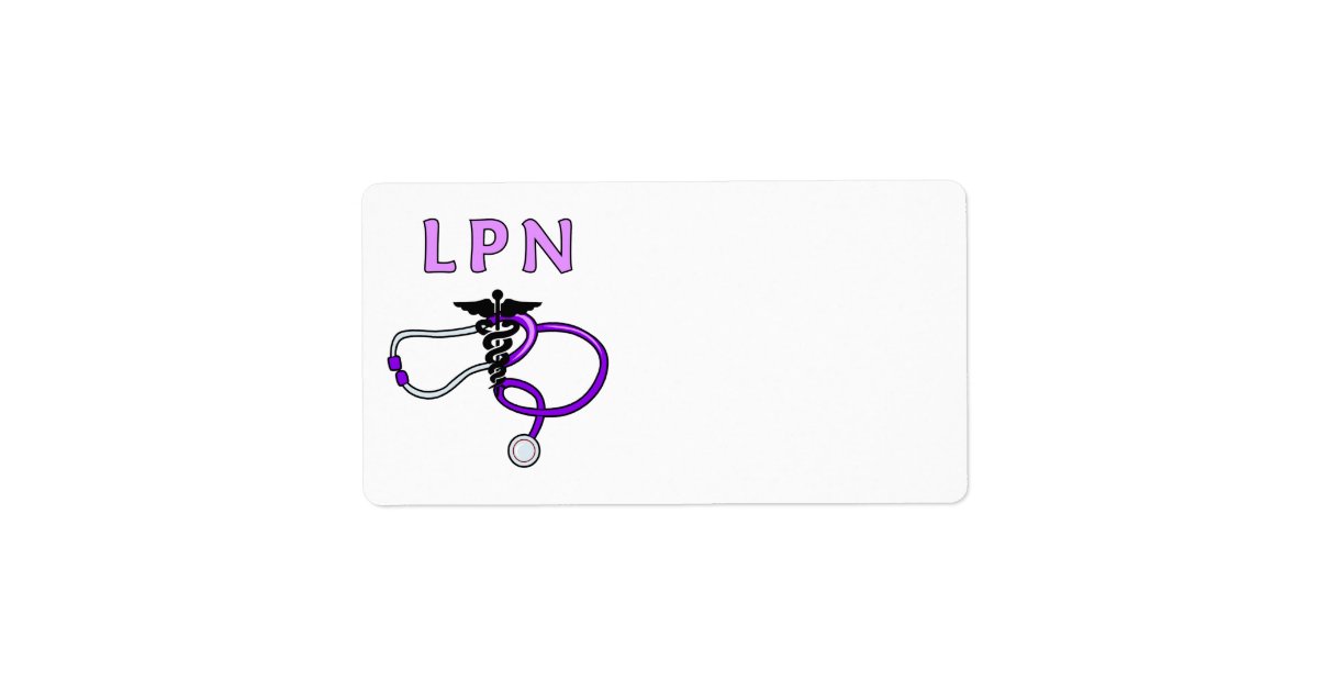 Nursing LPN Stethoscope Label Zazzle
