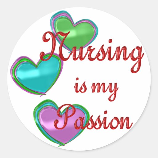 Nursing Passion Classic Round Sticker Zazzle