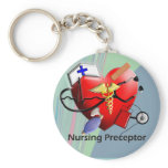 Nursing Preceptor Heart ARt Gifts Key Chain