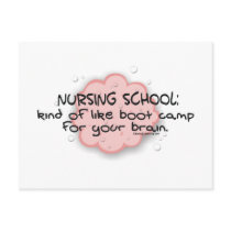 Nursing School - Like Brain Boot Camp Postcards