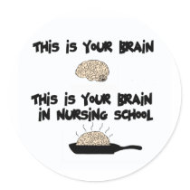 Nursing School Round Stickers