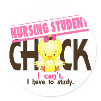 Nursing Student Chick 1 Stickers
