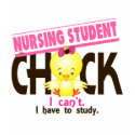 Nursing Student Chick 1 t-shirts