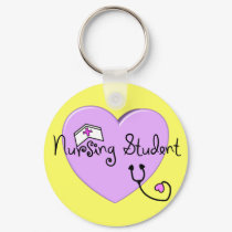 Nursing Student Pink Heart--Adorable keychains by gailg1957 Nursing Student Pink Heart--Adorable keychains