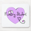 Nursing Student Pink Heart--Adorable mousepads by gailg1957 Nursing Student Pink Heart--Adorable mousepads