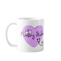 Nursing Student Pink Heart--Adorable mugs by gailg1957 Nursing Student Pink Heart--Adorable mugs