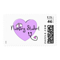 Nursing Student Pink Heart--Adorable postage by gailg1957 Nursing Student Pink Heart--Adorable postage