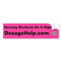 Nursing Students Do It Right Bumper Sticker, Pink bumper stickers by RyanCKCurt Nursing Students Do It Right Bumper Sticker, Pink bumper stickers