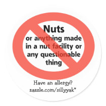 NUT ALLERGY stickers