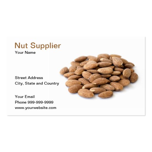 nut supplier business card (front side)