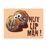 'NUT UP MAN' humorous parody postcards