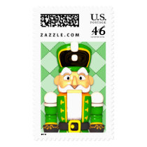 Nutcracker Custom Holiday Postage Green postage