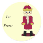 Nutcracker Gifttag Round Stickers