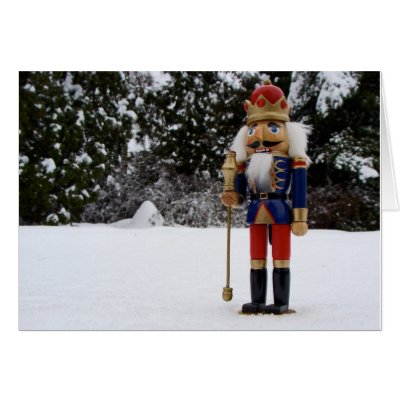 Nutcracker in the Snow Greeting Cards by kabloo20