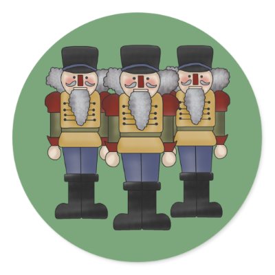 Nutcracker Round Stickers