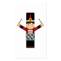 Nutcracker Soldier Playing Drums Bookmark Business Card