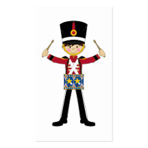 Nutcracker Soldier Playing Drums Bookmark Business Card Templates