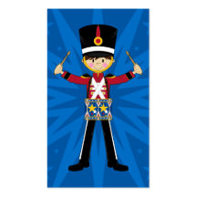 Nutcracker Soldier Playing Drums Bookmark Business Card Template