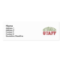 Nutcracker Staff Christmas Ballet Design Business Cards