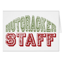 Nutcracker Staff Christmas Ballet Design Greeting Card