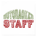 Nutcracker Staff Christmas Ballet Design posters