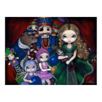 Nutcracker Suite christmas fairy ballet Art Print