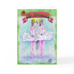 Nutcracker-Two Young Ballerinas Talking-341 Greeting Card