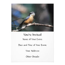 Nuthatch Custom Invitation