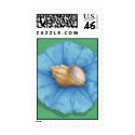 Nutmeg Shell & Cool Flower postage