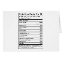 Nutrition Facts For A 3L Greeting Card