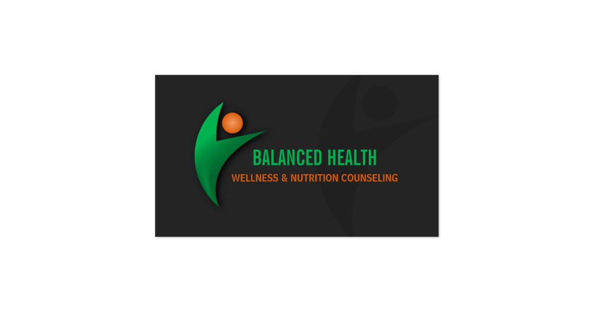 Nutrition Wellness and Fitness Coach Business Card | Zazzle