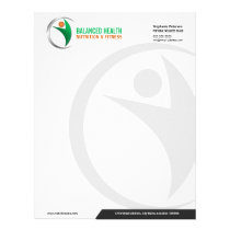 Nutrition Wellness and Fitness Coach Business letterhead