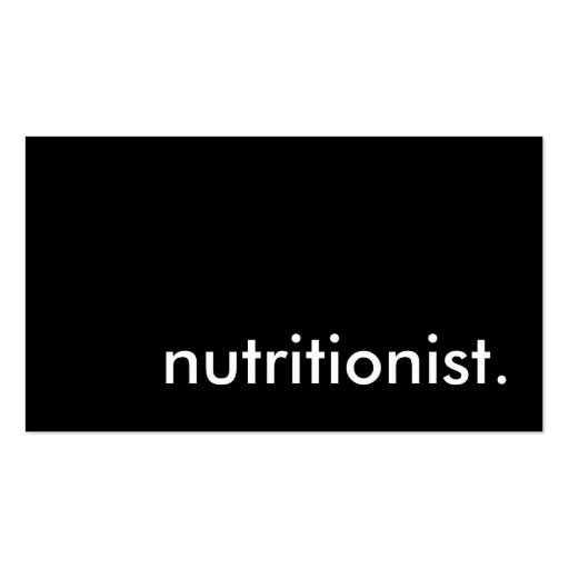 nutritionist. business card templates (front side)