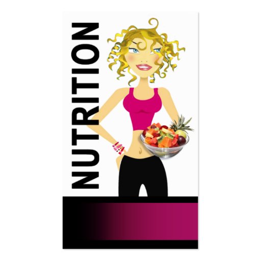 Nutritionist Dietician Food Manager Healthy Eating Business Card Template (front side)
