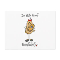 Nuts About Babysitting Tshirts and Gifts postcards