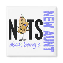 Nuts About Being A New Aunt 1 Blue magnets