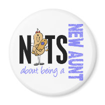 Nuts About Being A New Aunt 1 Blue magnets