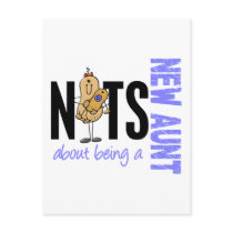 Nuts About Being A New Aunt 1 Blue postcards