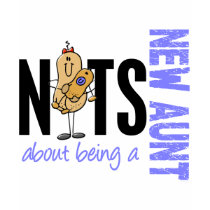 Nuts About Being A New Aunt 1 Blue t-shirts